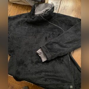 Mountain Hardware fuzzy sweatshirt with collar and side zip